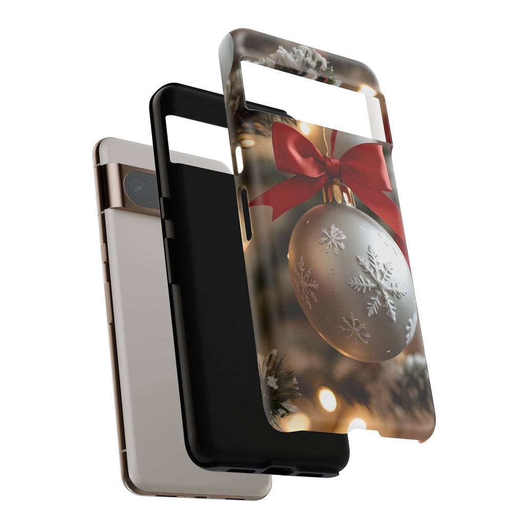 Christmas Phone Case with Seasonal Ornament Design
