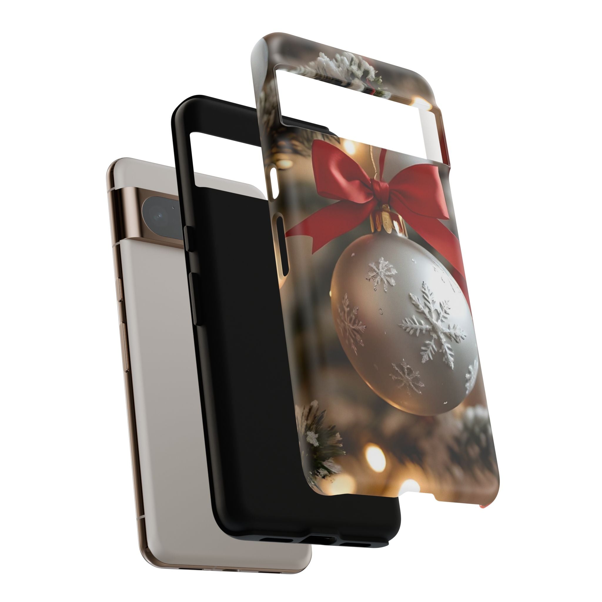 Christmas Phone Case with Seasonal Ornament Design