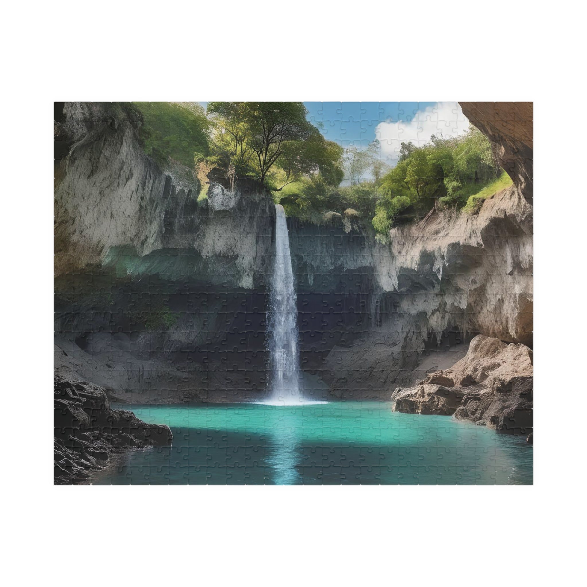Scenic Waterfall Puzzle—Relaxing Activity for Nature Lovers, Gifts for All Ages, Family Bonding, Home Decor