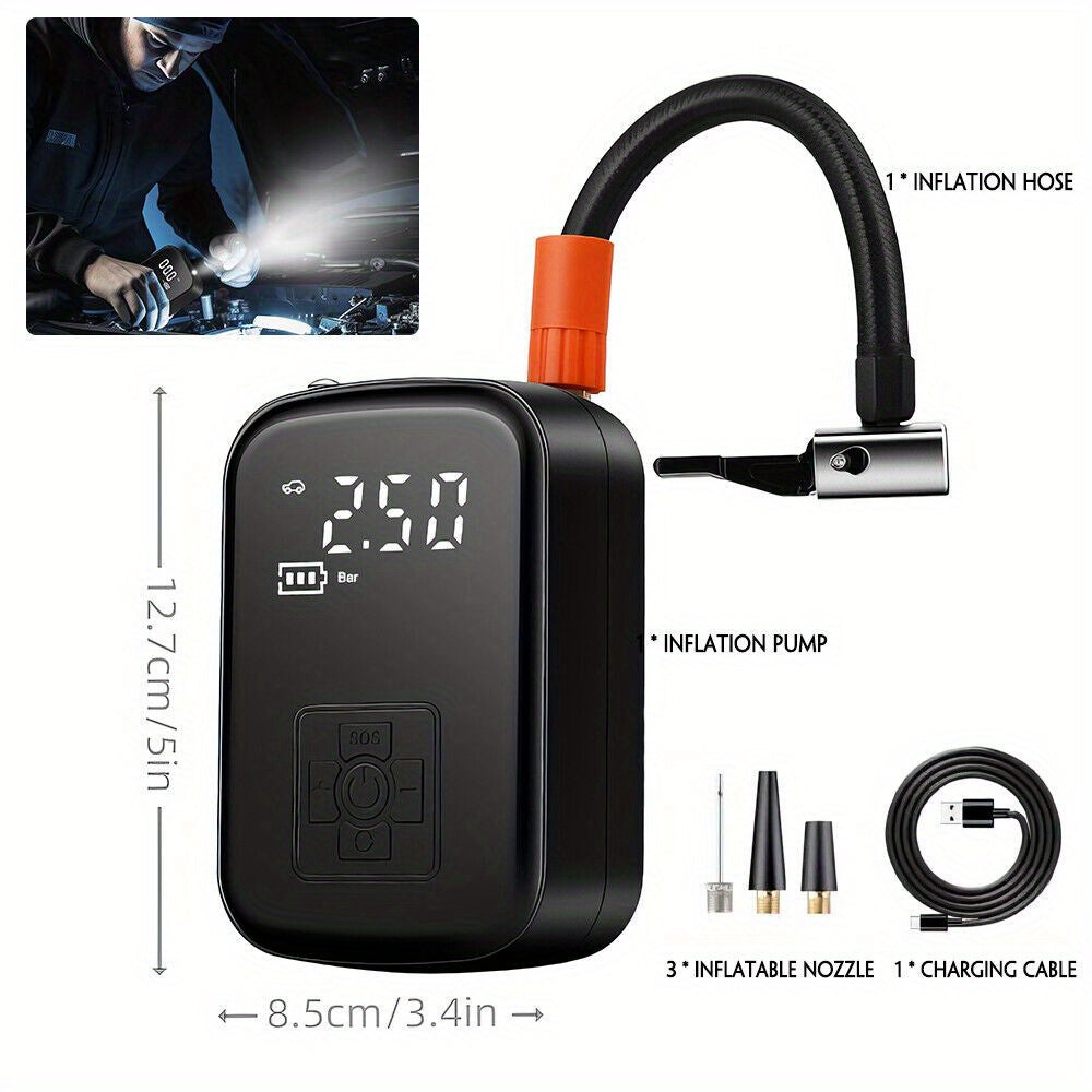 NNETM 150PSI Portable Cordless Air Compressor Tire Inflator-1