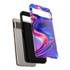 Coque de téléphone vibrante avec motif de vagues colorées, coque robuste et élégante, cadeau unique pour elle, accessoires de téléphone