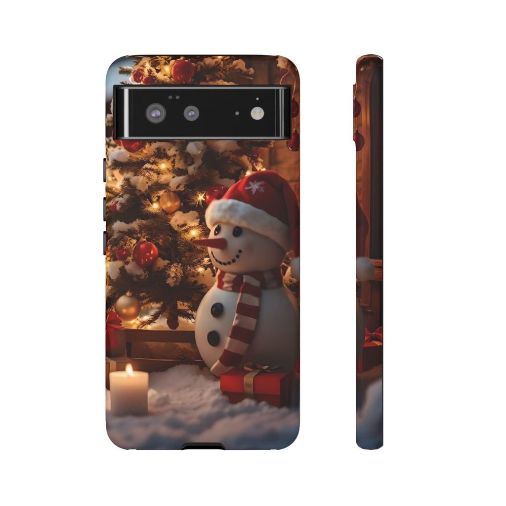 Coque de téléphone de Noël avec bonhomme de neige festif