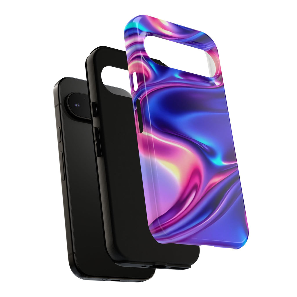Vibrant Phone Case with Colorful Wave Design, Tough Phone Cover, Stylish Smartphone Case, Unique Gift for Her, Phone Accessories