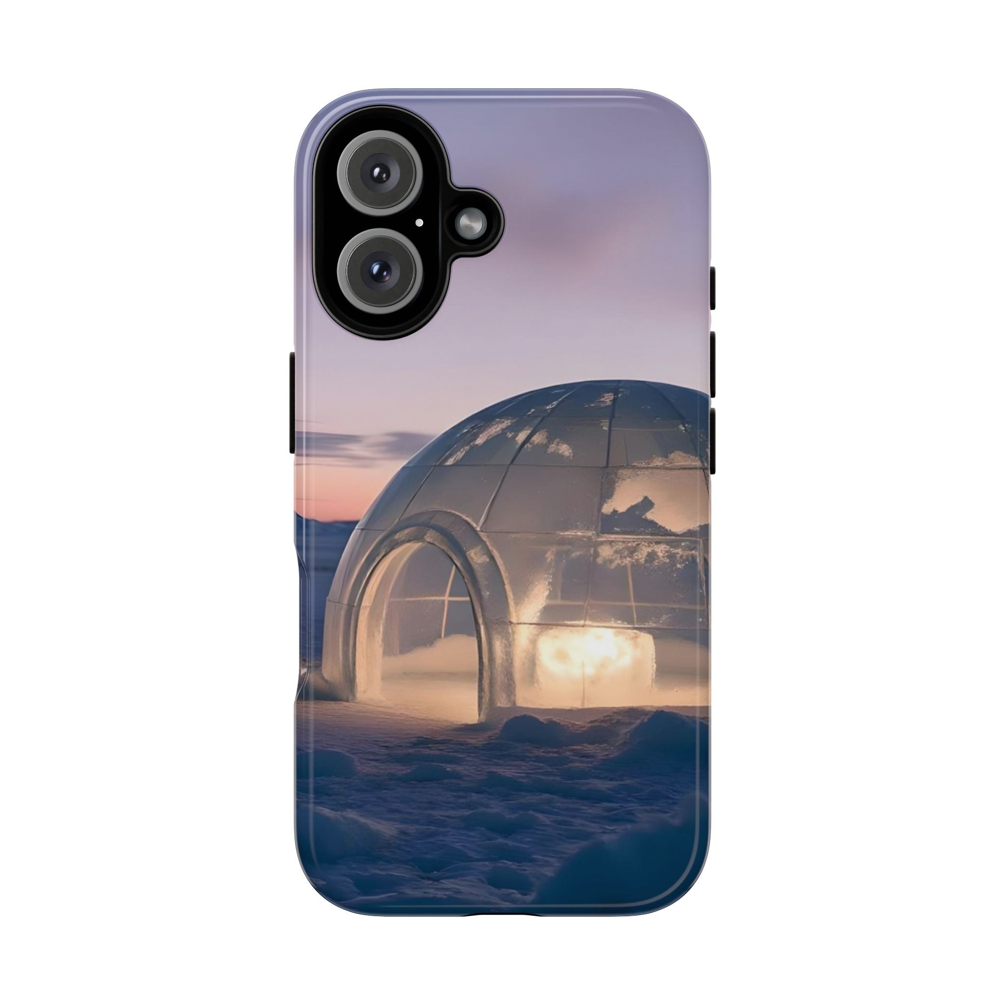 Stylish Phone Case with Igloo Design, Tough Cases for Outdoor Lovers, Unique Gift for Adventurers, Phone Cover for Winter, Protective Cases