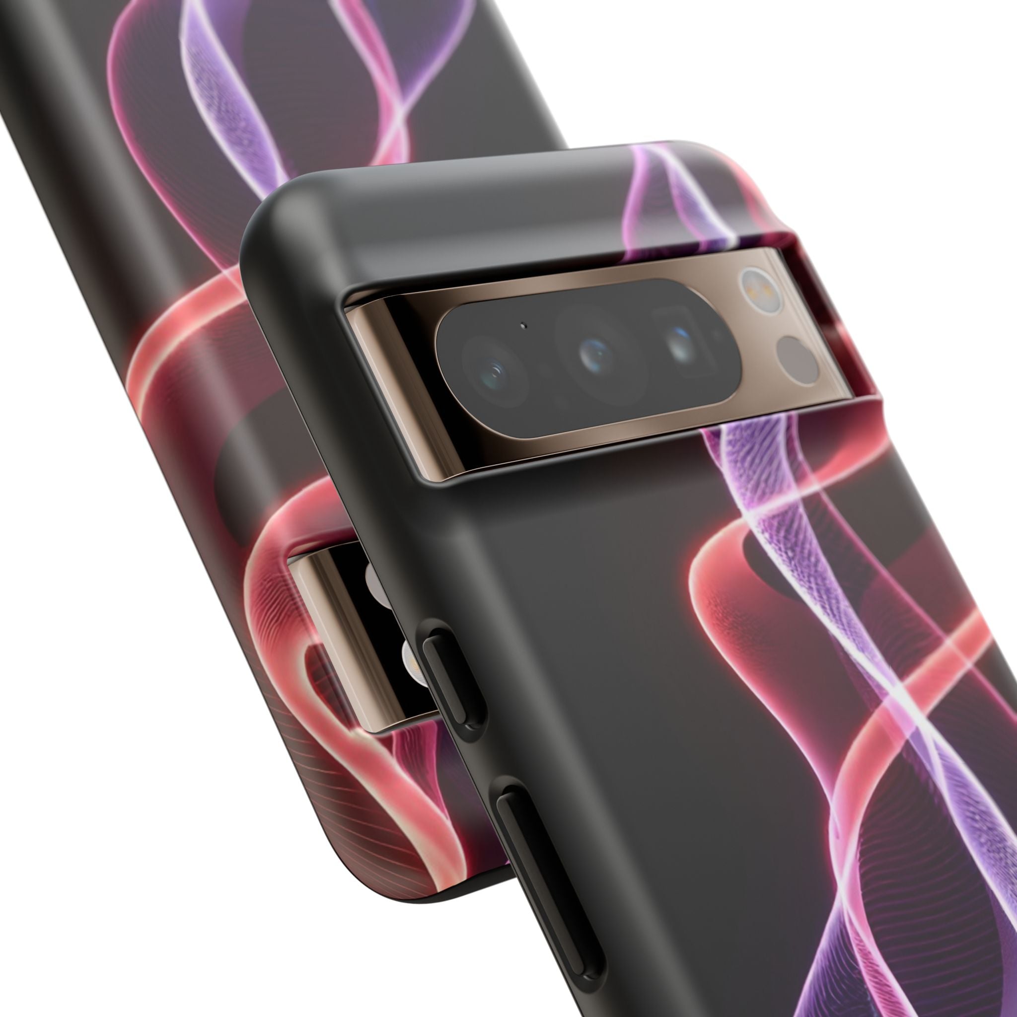 Neon Light Wave Abstract Glow, Phone Case