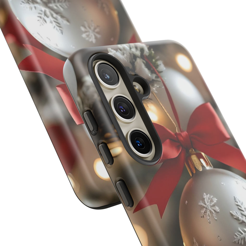 Christmas Phone Case with Seasonal Ornament Design