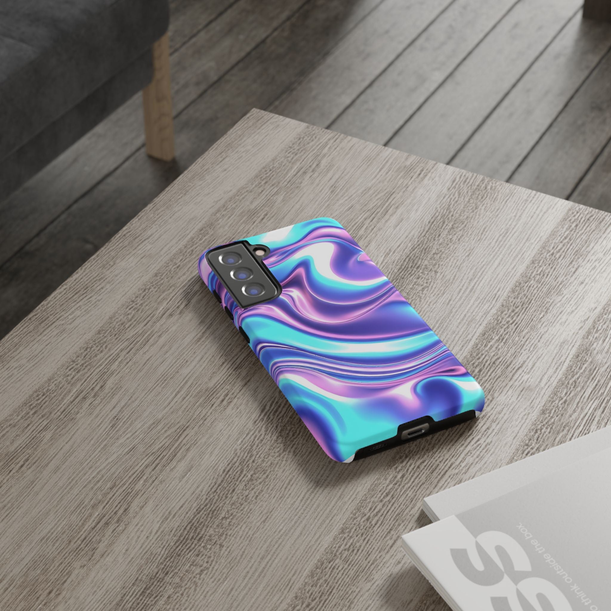 Colorful Phone Case, Tough Case, Swirl Design Phone Cover, Vibrant Phone Accessory, Gift for Her, Trendy Mobile Protection