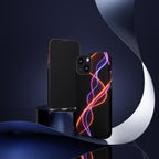 Coque de téléphone vibrante avec motif lumineux abstrait, coque artistique, accessoire technologique moderne, cadeau pour les passionnés de technologie, coque de téléphone personnalisée