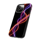 Coque de téléphone vibrante avec motif lumineux abstrait, coque artistique, accessoire technologique moderne, cadeau pour les passionnés de technologie, coque de téléphone personnalisée