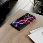Neon Light Wave Abstract Glow, Phone Case