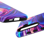 Coque de téléphone vibrante avec motif de vagues colorées, coque robuste et élégante, cadeau unique pour elle, accessoires de téléphone