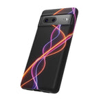 Coque de téléphone vibrante avec motif lumineux abstrait, coque artistique, accessoire technologique moderne, cadeau pour les passionnés de technologie, coque de téléphone personnalisée