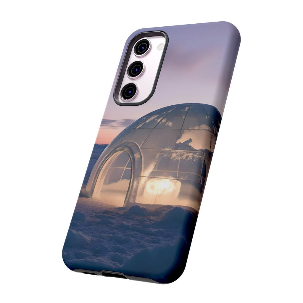 Arctic Igloo Twilight Snow Landscape, Phone Case