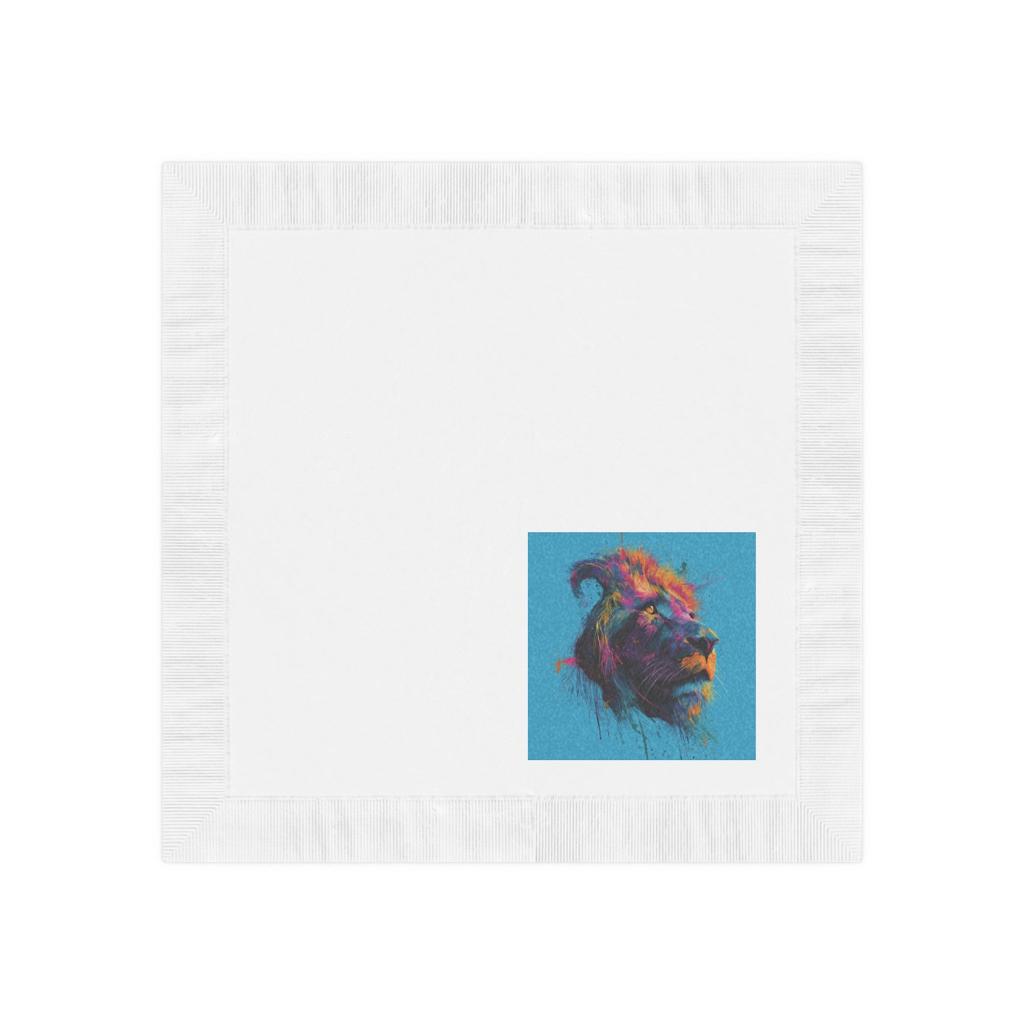 Colorful Lion Art Print, Decorative Napkins Pack
