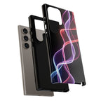 Neon Light Wave Abstract Glow, Phone Case