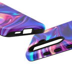 Coque de téléphone vibrante avec motif de vagues colorées, coque robuste et élégante, cadeau unique pour elle, accessoires de téléphone