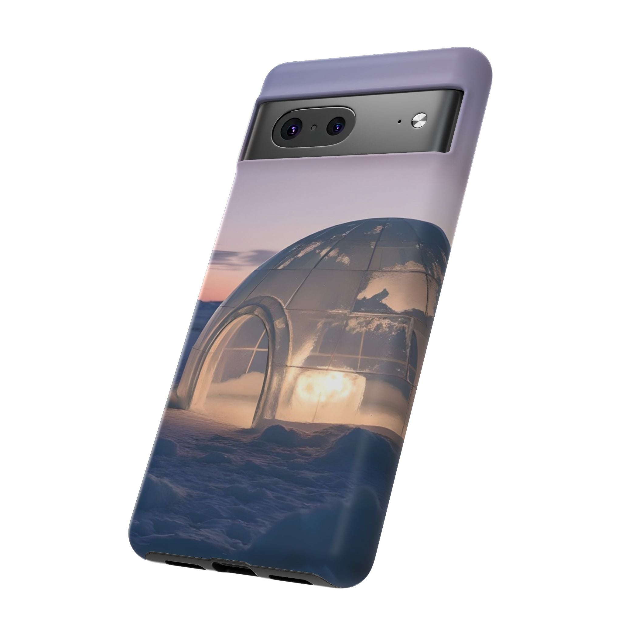 Arctic Igloo Twilight Snow Landscape, Phone Case