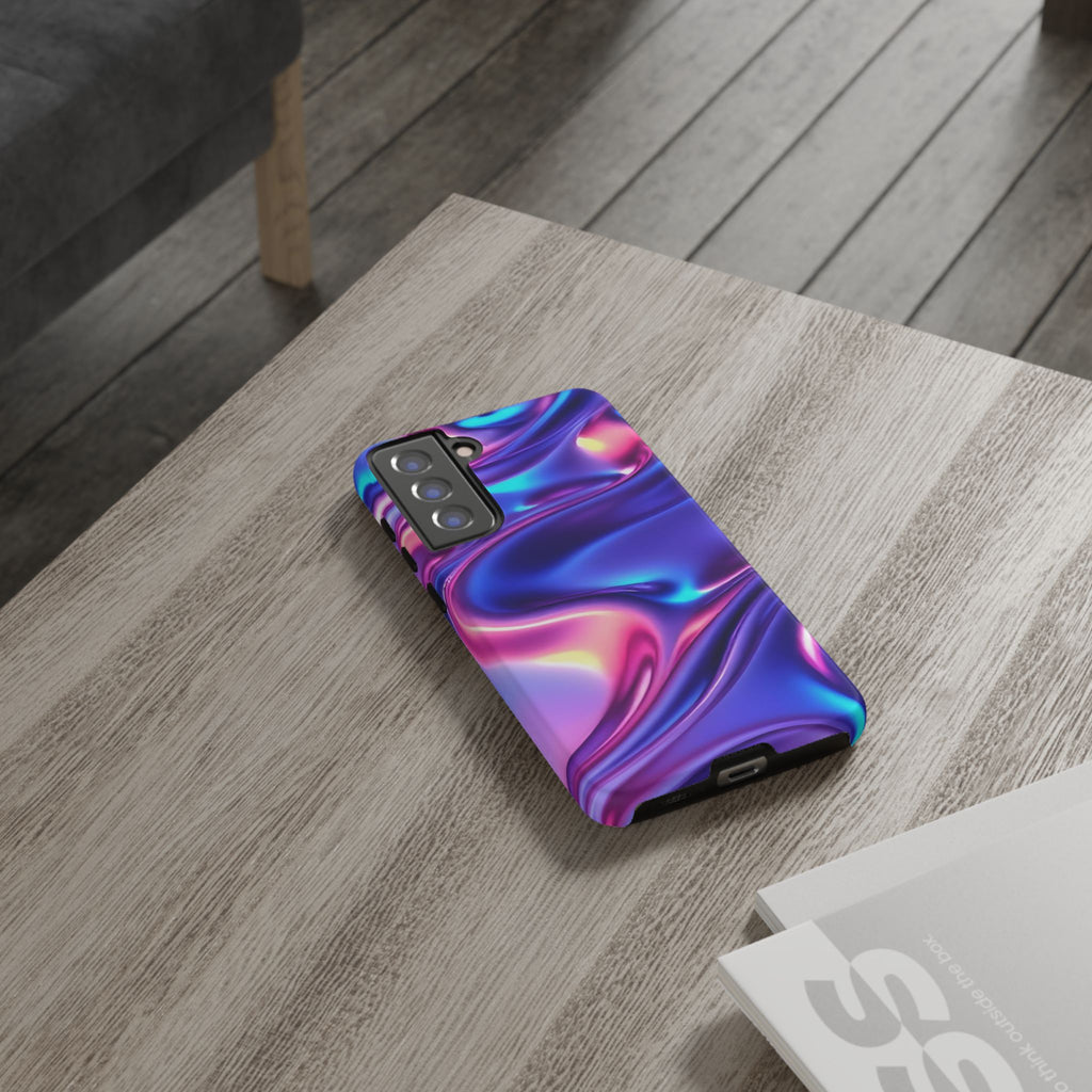 Vibrant Phone Case with Colorful Wave Design, Tough Phone Cover, Stylish Smartphone Case, Unique Gift for Her, Phone Accessories