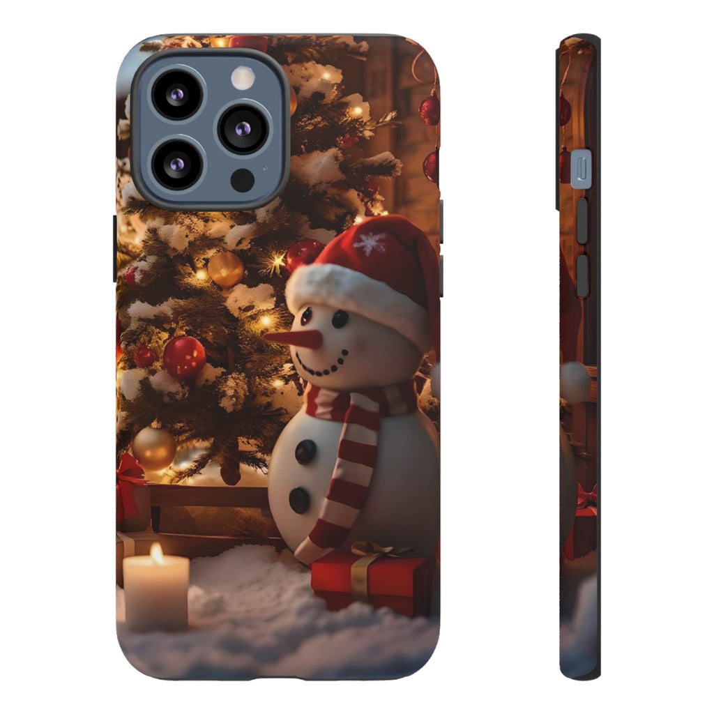 Coque de téléphone de Noël avec bonhomme de neige festif