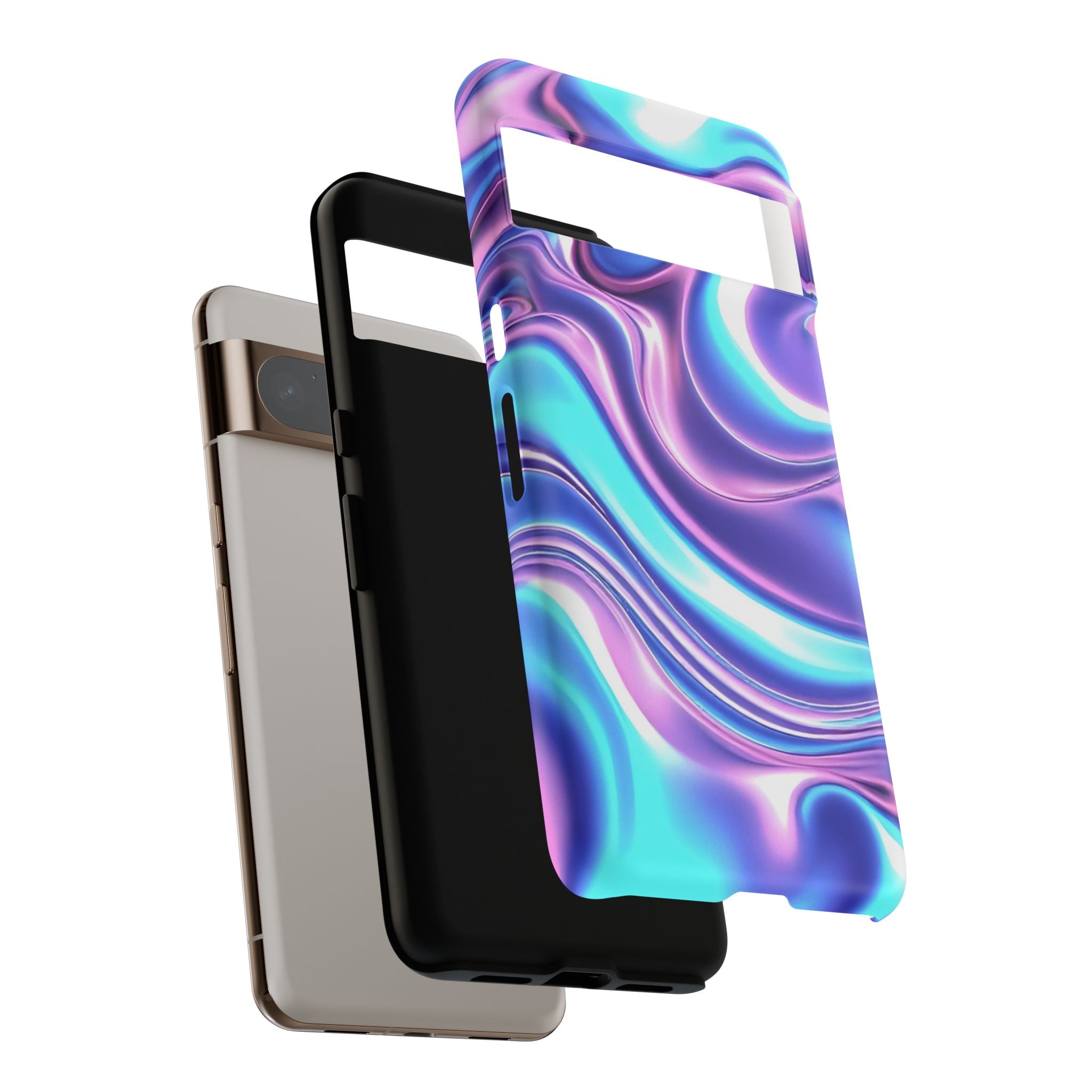Colorful Phone Case, Tough Case, Swirl Design Phone Cover, Vibrant Phone Accessory, Gift for Her, Trendy Mobile Protection