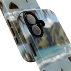 Festin gastronomique en bord de mer avec vue sur le vin, étui pour téléphone