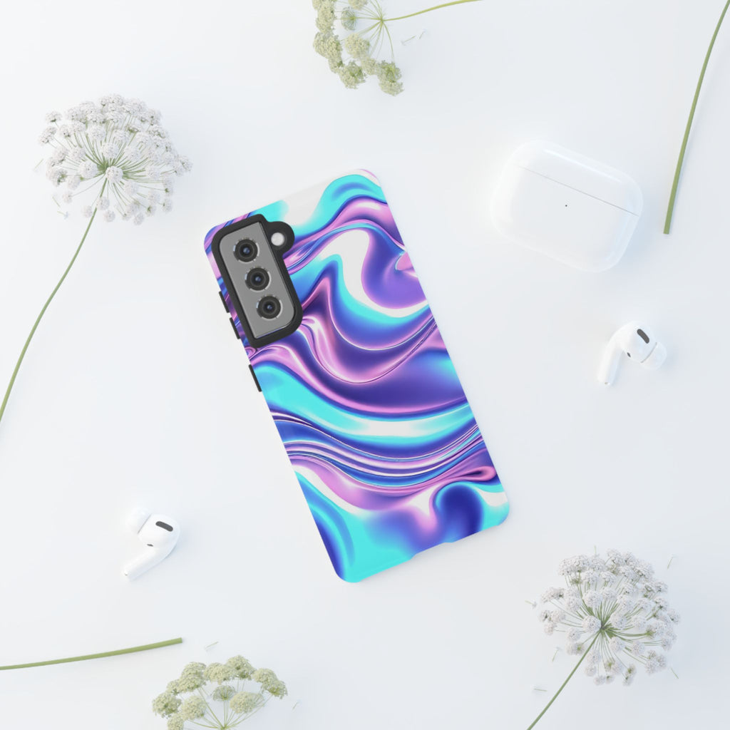 Colorful Phone Case, Tough Case, Swirl Design Phone Cover, Vibrant Phone Accessory, Gift for Her, Trendy Mobile Protection