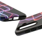 Neon Light Wave Abstract Glow, Phone Case