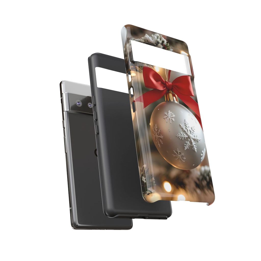 Christmas Phone Case with Seasonal Ornament Design