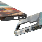 Vue d'un pique-nique sur une plage tropicale, étui pour téléphone