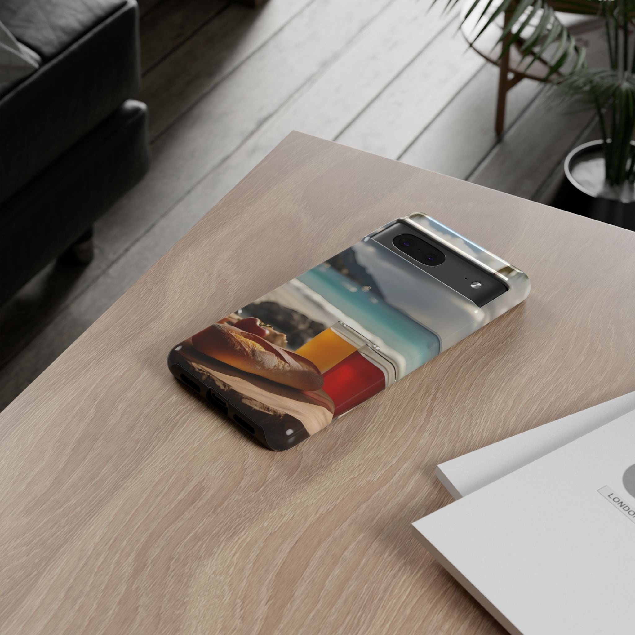 Tropical Beach Picnic View, Phone Case