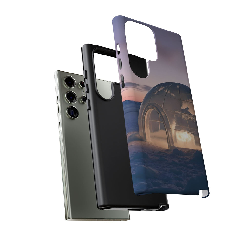 Arctic Igloo Twilight Snow Landscape, Phone Case