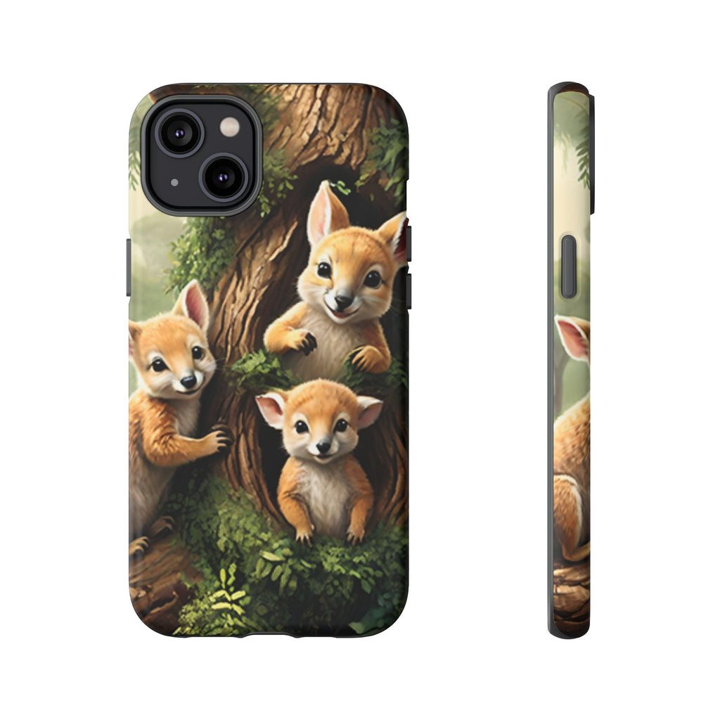 Étui de téléphone à imprimé bébé animal des bois