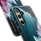 Faisceau lumineux coloré de la grotte de cristal, étui de téléphone