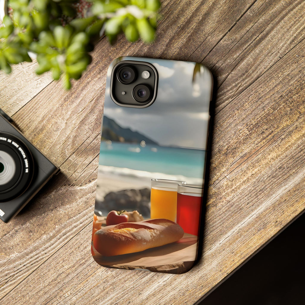 Tropical Beach Picnic View, Phone Case