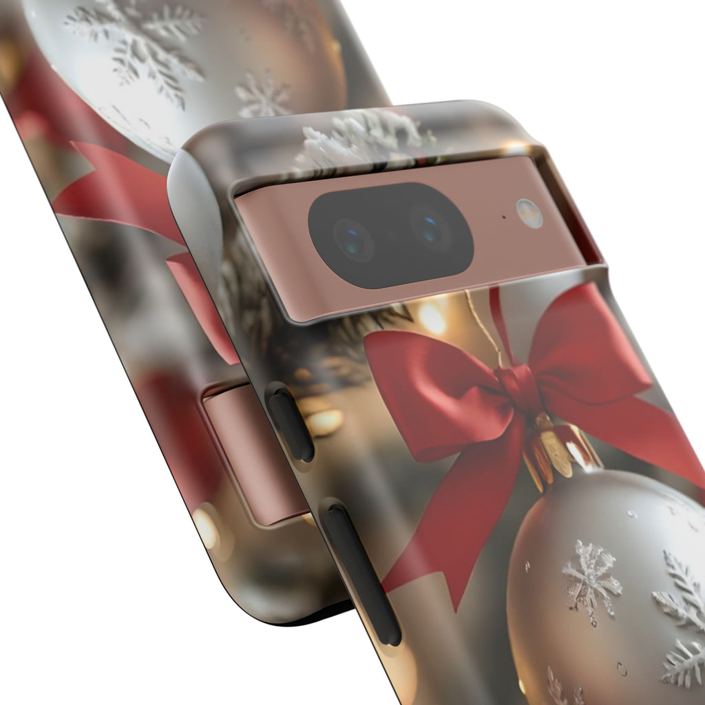 Christmas Phone Case with Seasonal Ornament Design