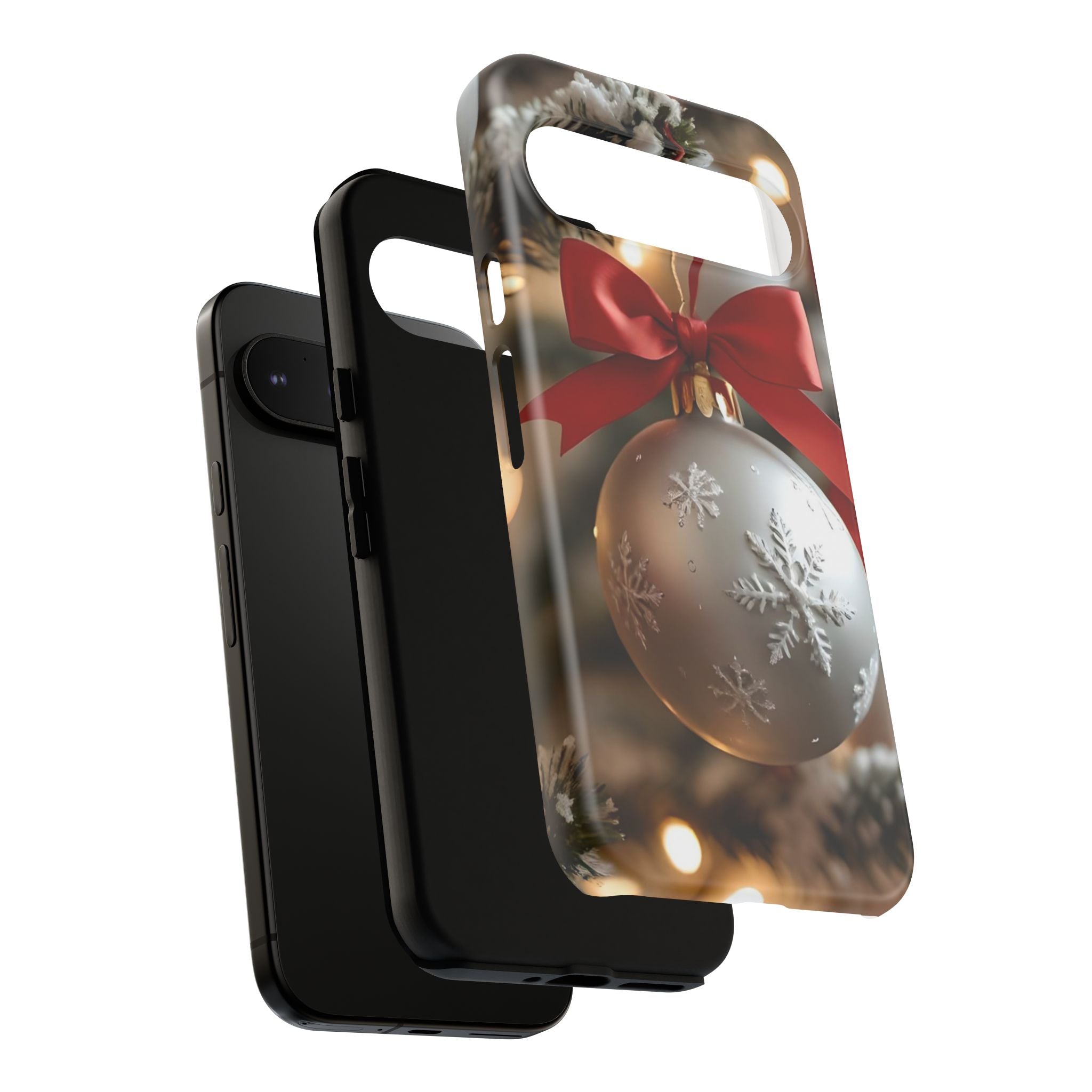 Christmas Phone Case with Seasonal Ornament Design