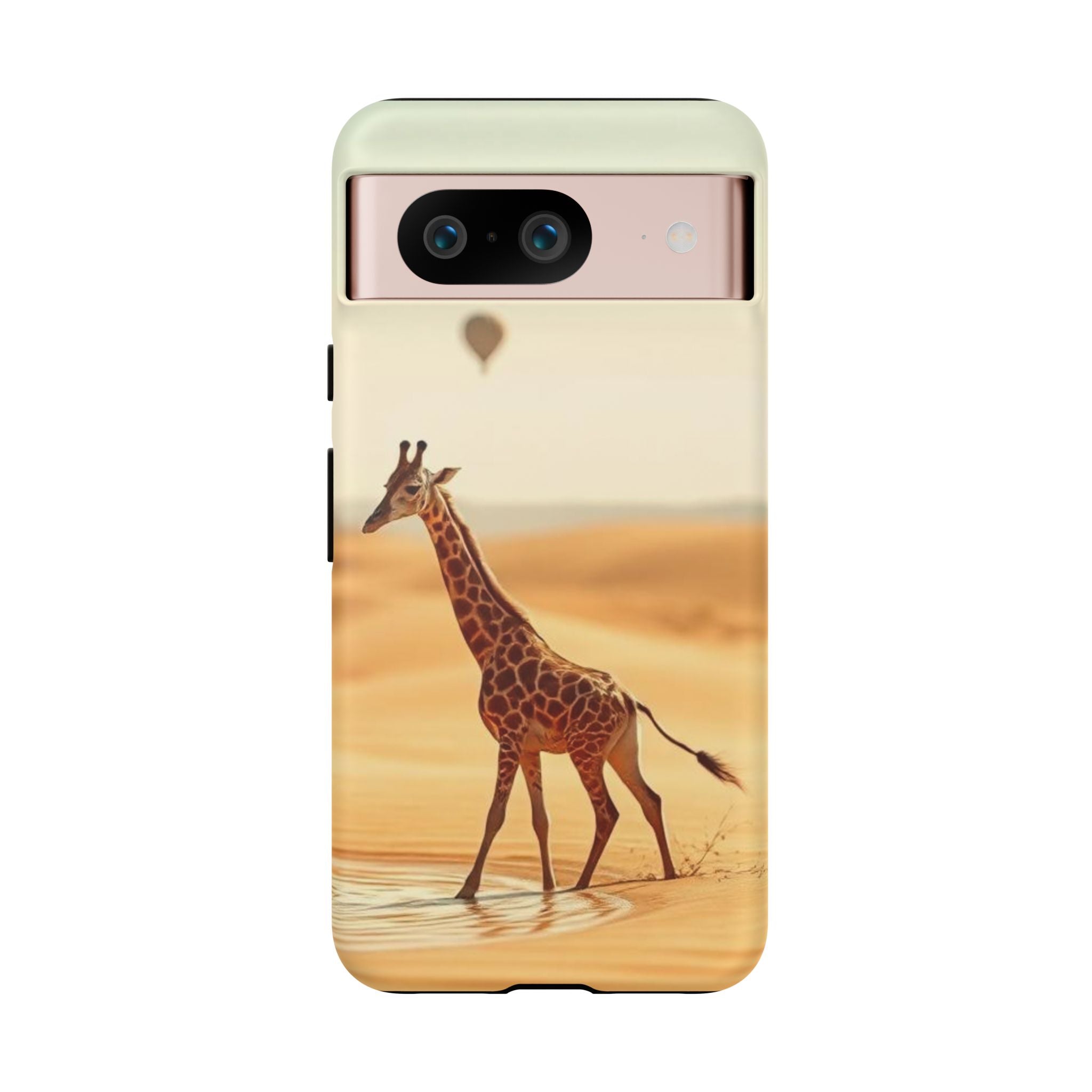 Giraffe Desert Scene, Phone Case