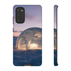 Coque de téléphone Arctic Igloo, paysage enneigé au crépuscule