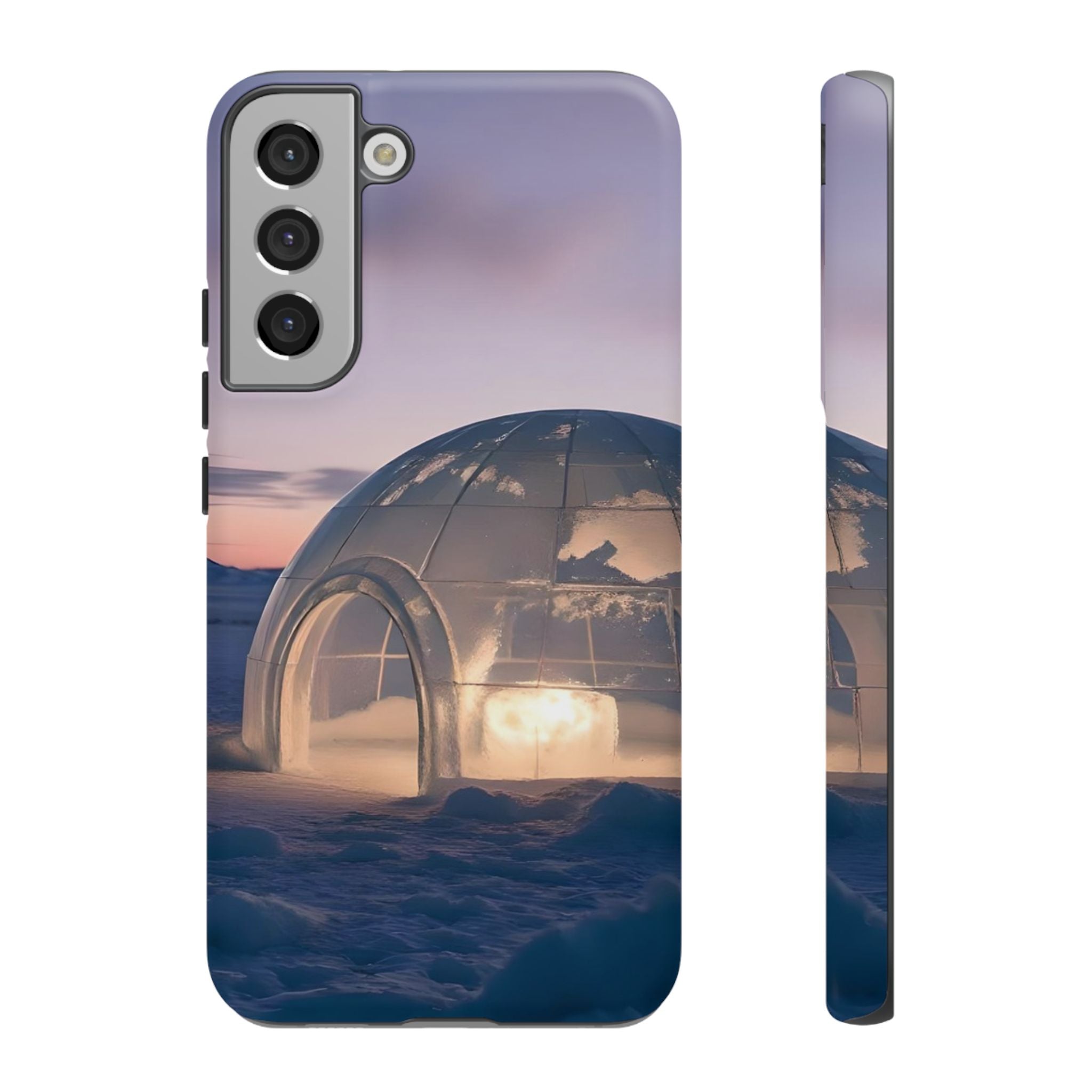 Stylish Phone Case with Igloo Design, Tough Cases for Outdoor Lovers, Unique Gift for Adventurers, Phone Cover for Winter, Protective Cases