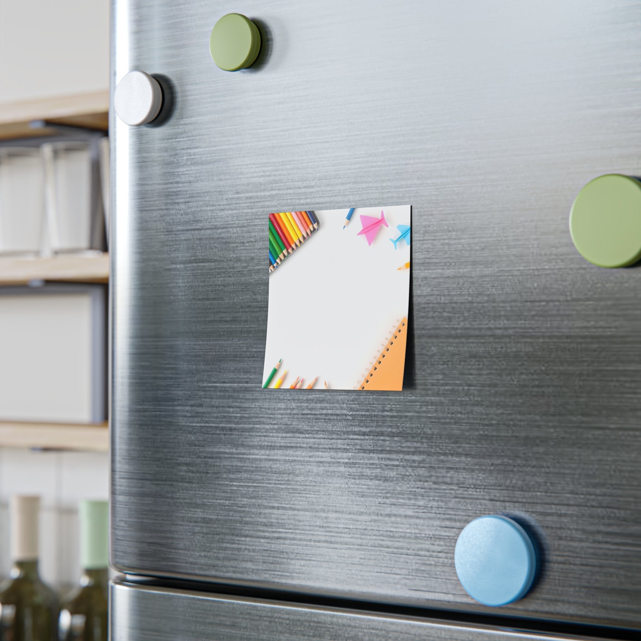 Colorful Pencil and Paper Design, Sticky Notes Pad