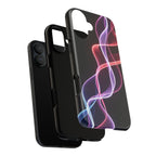 Neon Light Wave Abstract Glow, Phone Case