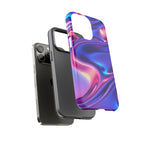 Coque de téléphone vibrante avec motif de vagues colorées, coque robuste et élégante, cadeau unique pour elle, accessoires de téléphone