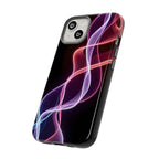 Neon Light Wave Abstract Glow, Phone Case