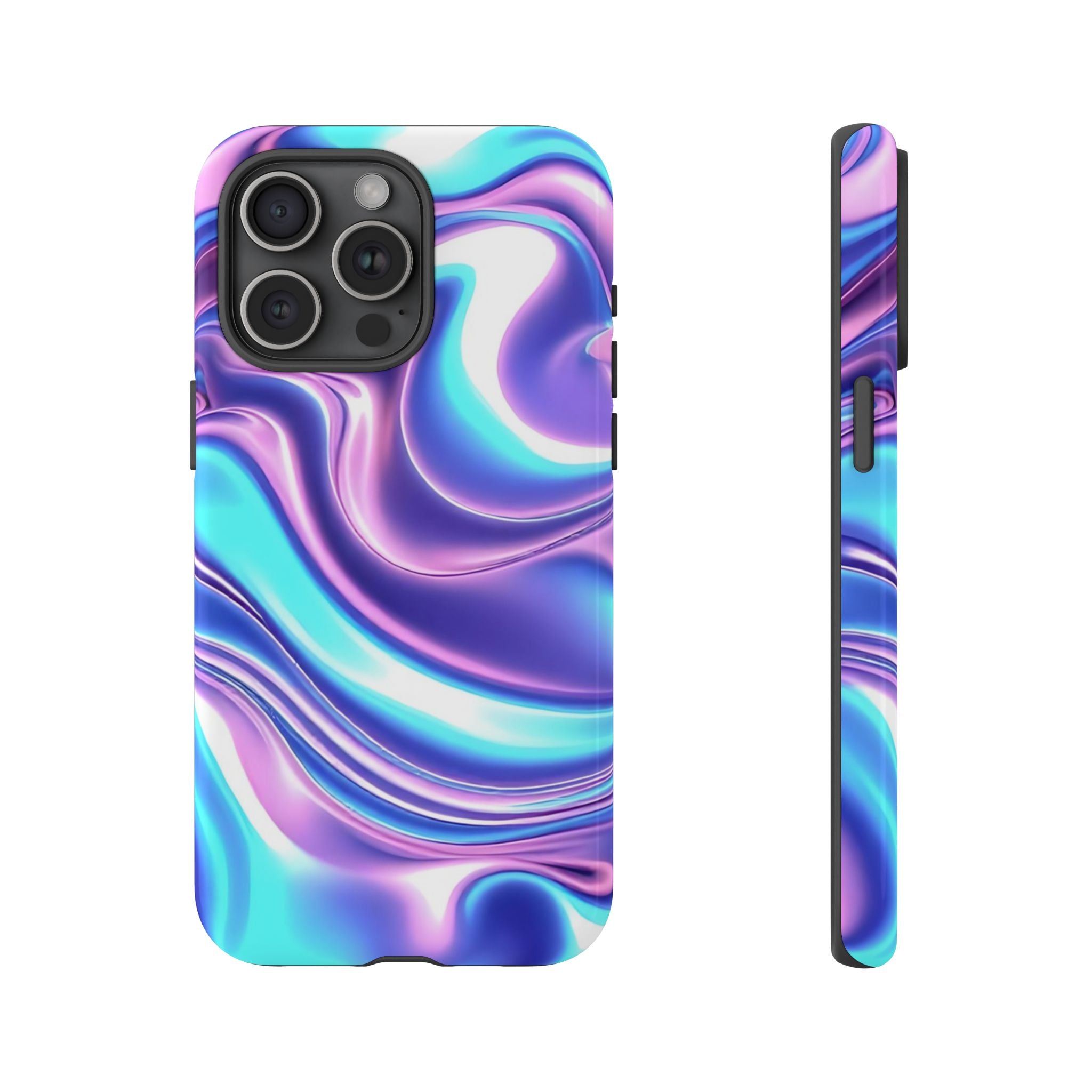 Colorful Phone Case, Tough Case, Swirl Design Phone Cover, Vibrant Phone Accessory, Gift for Her, Trendy Mobile Protection