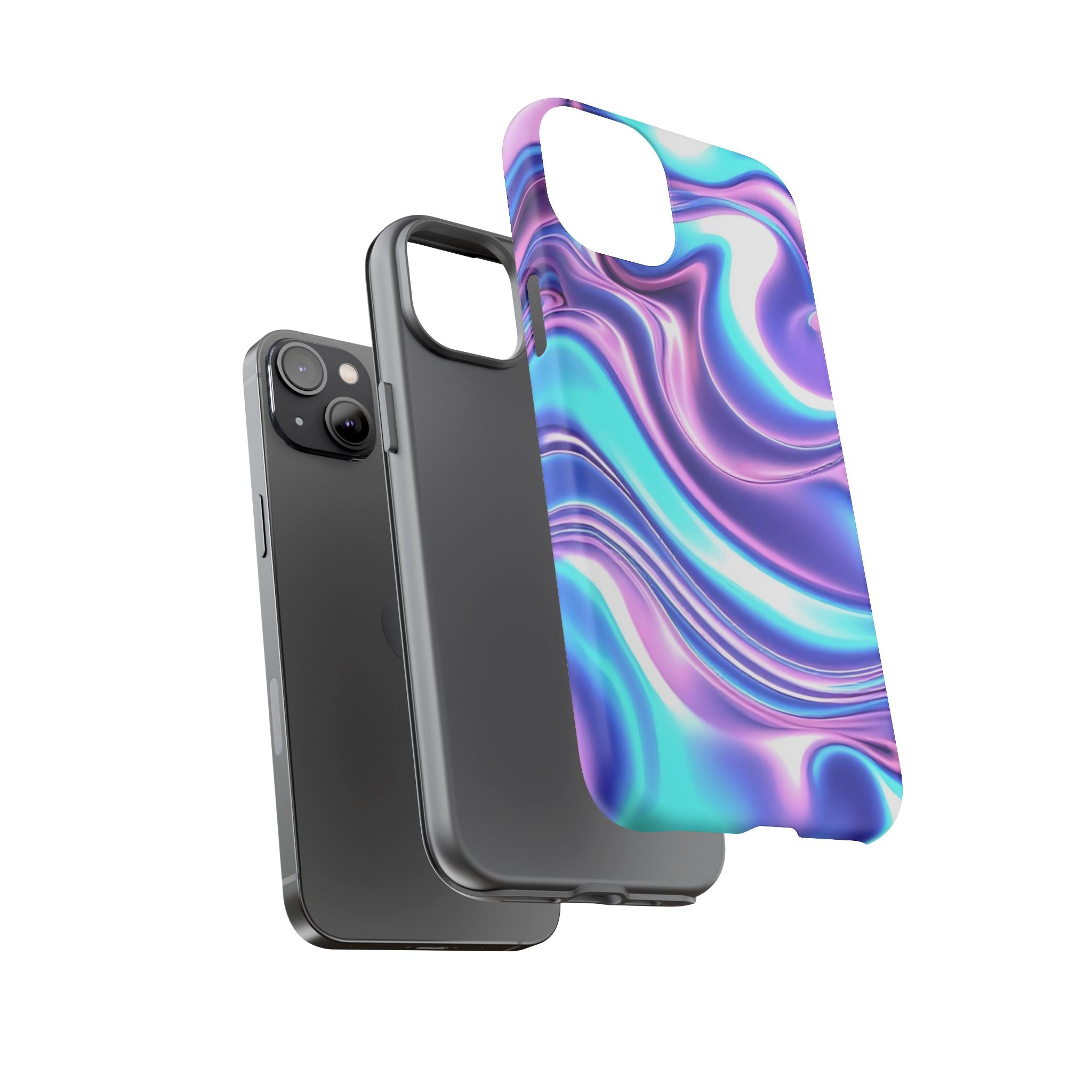 Colorful Phone Case, Tough Case, Swirl Design Phone Cover, Vibrant Phone Accessory, Gift for Her, Trendy Mobile Protection