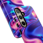 Coque de téléphone vibrante avec motif de vagues colorées, coque robuste et élégante, cadeau unique pour elle, accessoires de téléphone