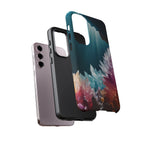 Faisceau lumineux coloré de la grotte de cristal, étui de téléphone