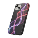Neon Light Wave Abstract Glow, Phone Case