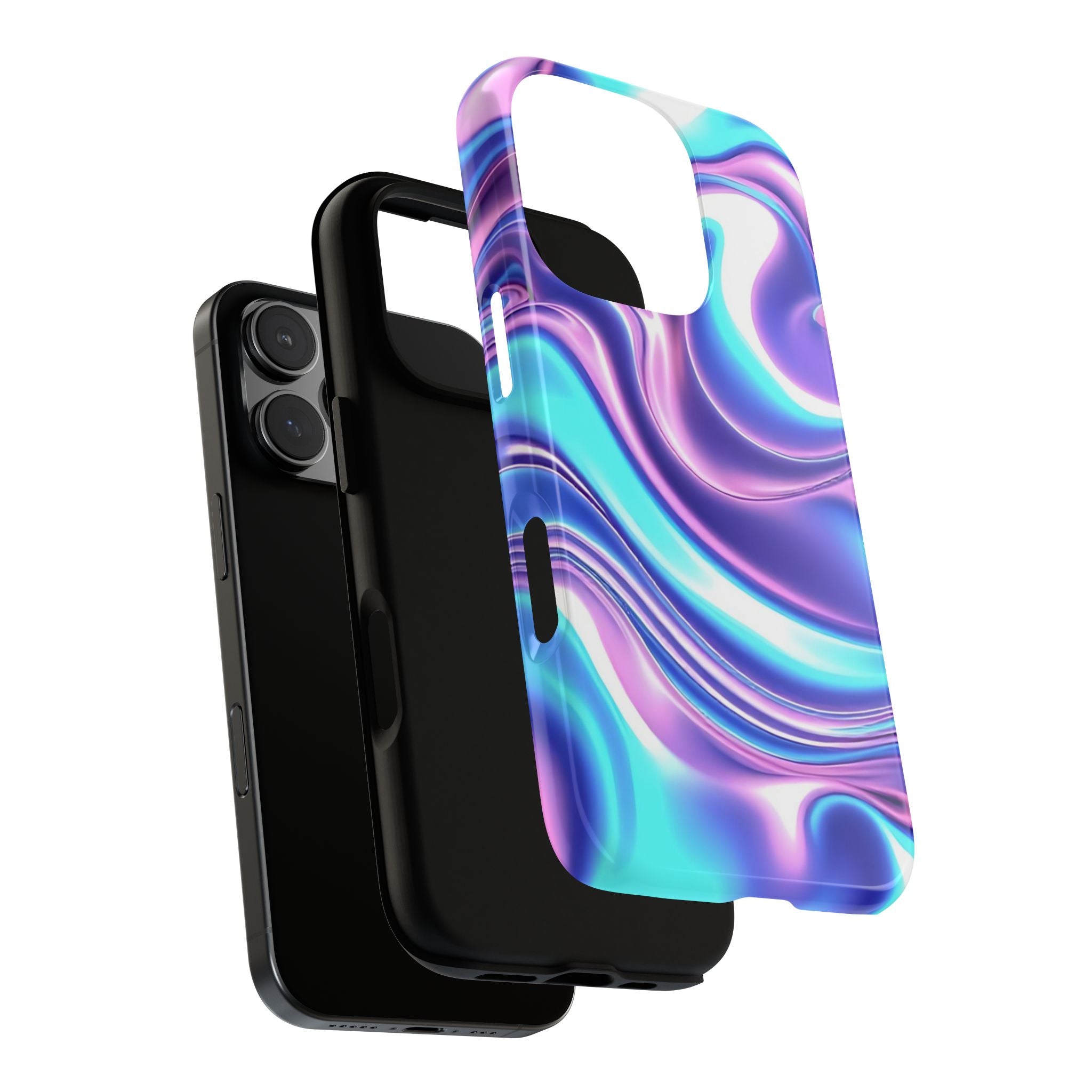 Colorful Phone Case, Tough Case, Swirl Design Phone Cover, Vibrant Phone Accessory, Gift for Her, Trendy Mobile Protection