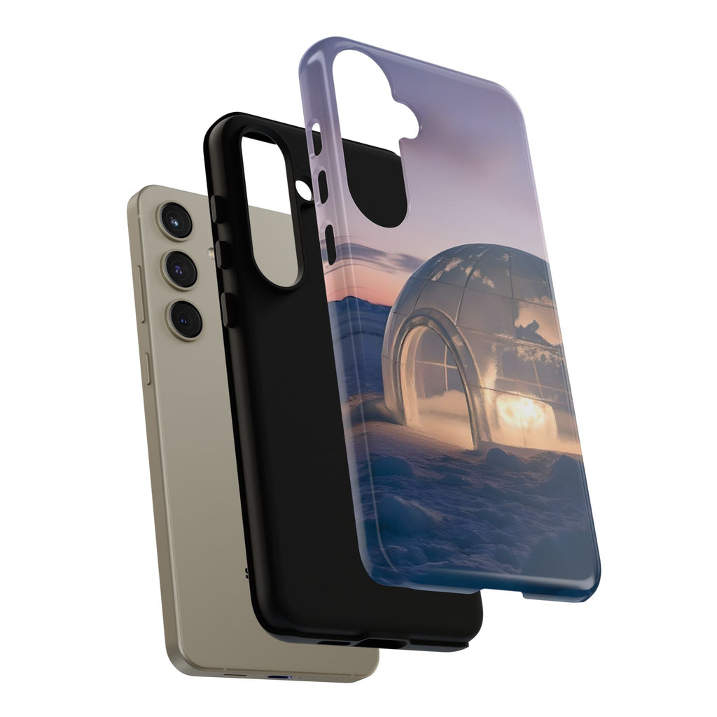 Arctic Igloo Twilight Snow Landscape, Phone Case